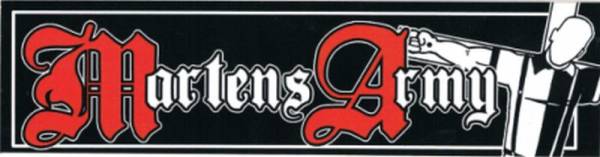 Martens Army - Logo, Aufkleber eckig