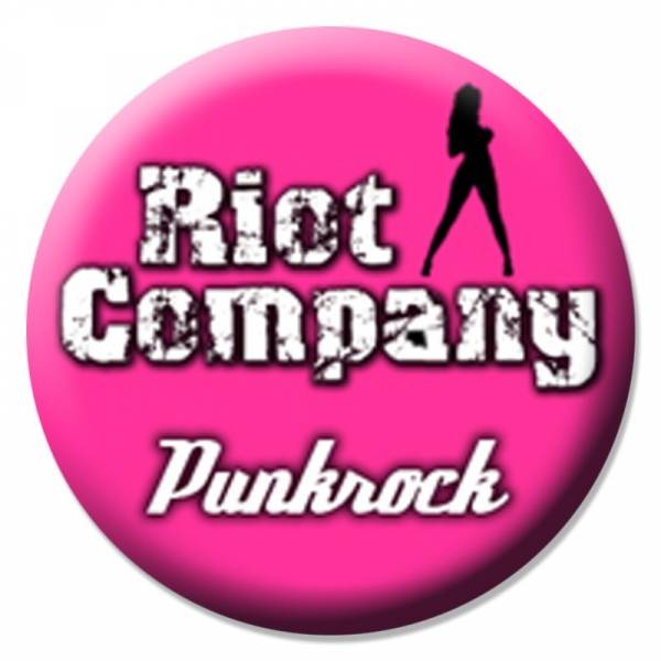 Riot Company - Punkrock pink, Button B099