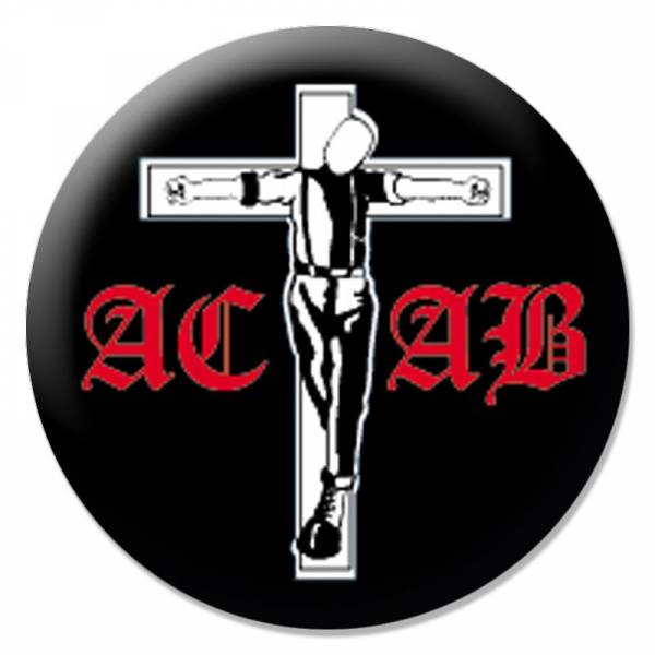 A.C.A.B. - Crucified schwarz, Button B006