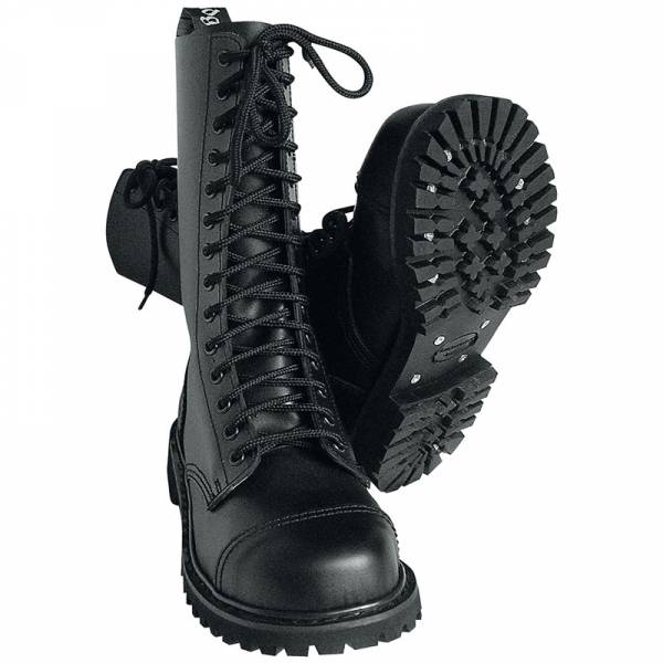 14 Loch, Boots / Stiefel schwarz