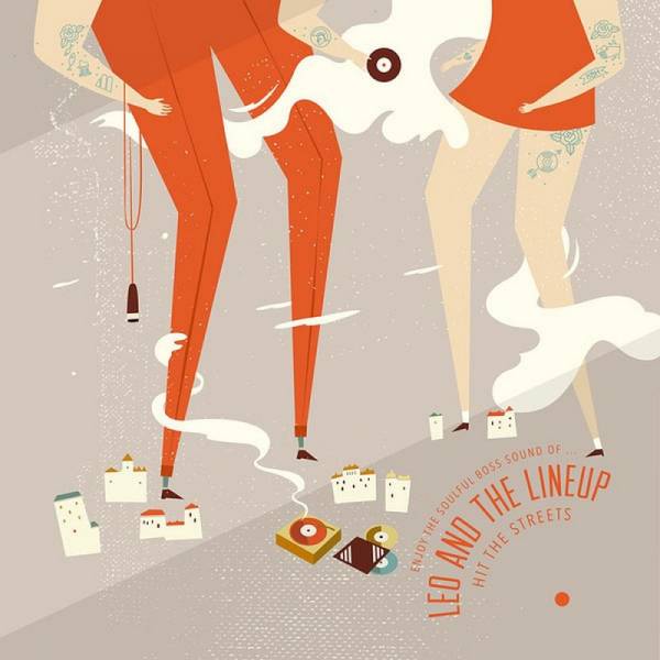 Leo and the Lineup - Hit the streets, LP orange marbled