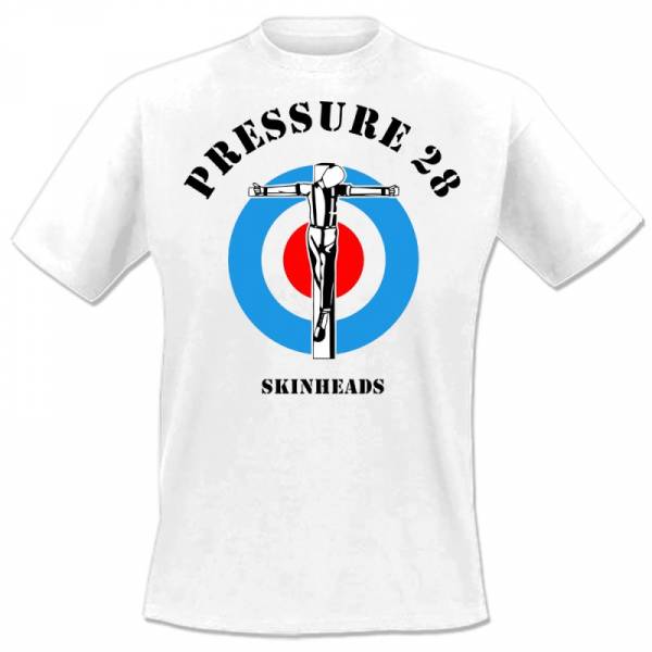 Pressure 28 - Skinhead, T-Shirt weiss OTS Exklusiv