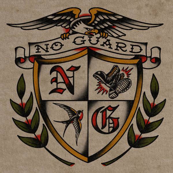 No Guard - s/t, 7" lim. 270 2te Pressung blau marmoriert Lionheart Records