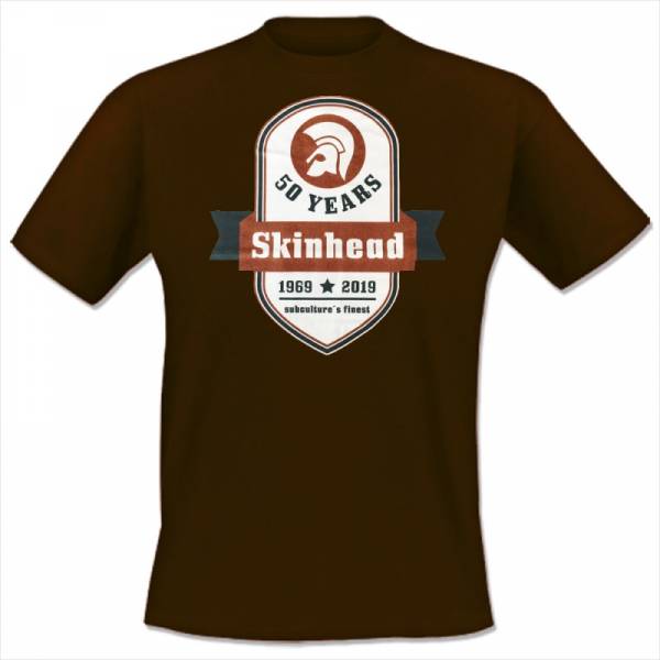 Skinhead - 50 years, T-Shirt braun