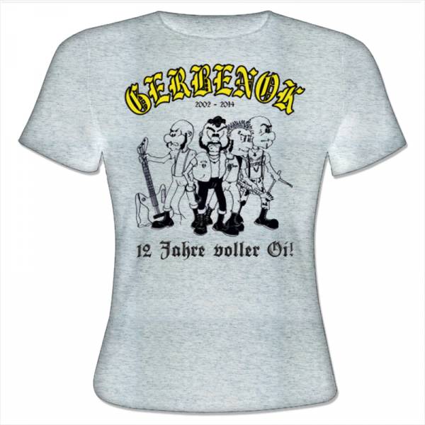 Gerbenok - 12 Jahre, Girly Shirt grau meliert