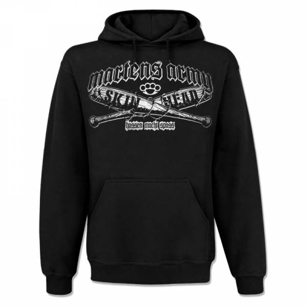 Martens Army - Hassen macht Spass, Kapuzenpullover schwarz