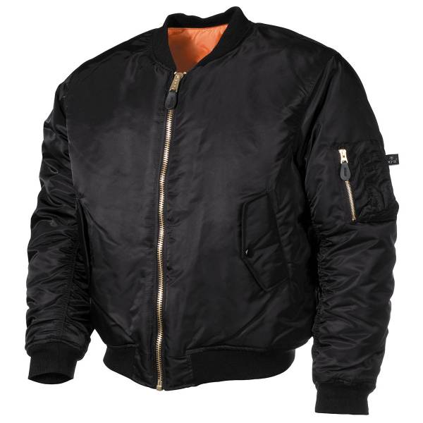 Bomberjacke - MA1, US Fliegerjacke schwarz