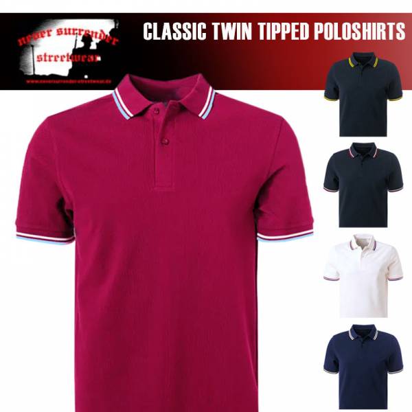 Never Surrender Poloshirt Herren, verschiedene Farben