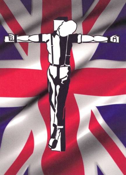 Crucified Skin - Union Jack, Aufkleber