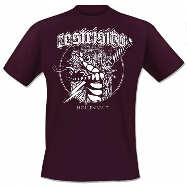 Restrisiko - Höllenbrut, T-Shirt bordeaux